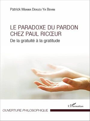cover image of Le Paradoxe du pardon chez Paul Ricoeur
